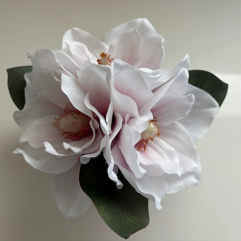 Elegant White & Pink Floral Arrangement Glass Mirror Vase, beautifying any space